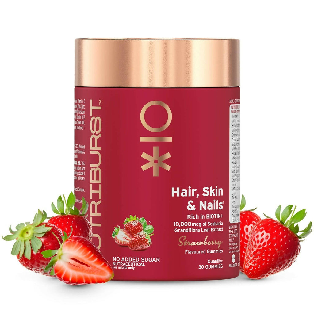 Nutriburst Biotin Gummies For Hair, Skin & Nails Growth | Grocsy