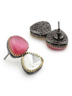 Kundan & Pink Stone Earrings- Ruby Raang | Grocsy