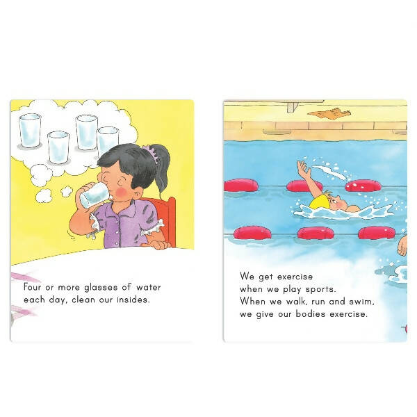 Jolly Scholars Physical Well Being Hardbound 8 in 1 Stories Book for Kids| Promote Physical Health Activity, Fitness & Exercise| Ages 3-6 Years | Grocsy