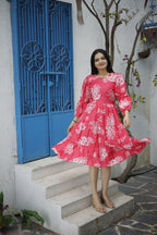 Aayaa Designer Printed One Piece Dress - Multi Color | Grocsy