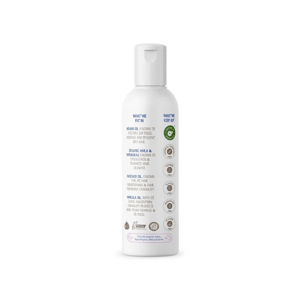 The Moms Co Natural Baby Hair Oil For Strengthens & Softens Baby's Hair | Grocsy