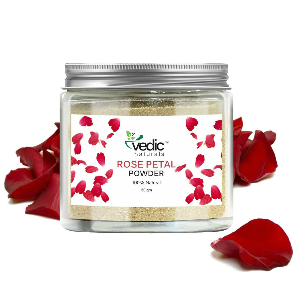 Vedic Naturals Rose Petal Powder Face Pack | Grocsy