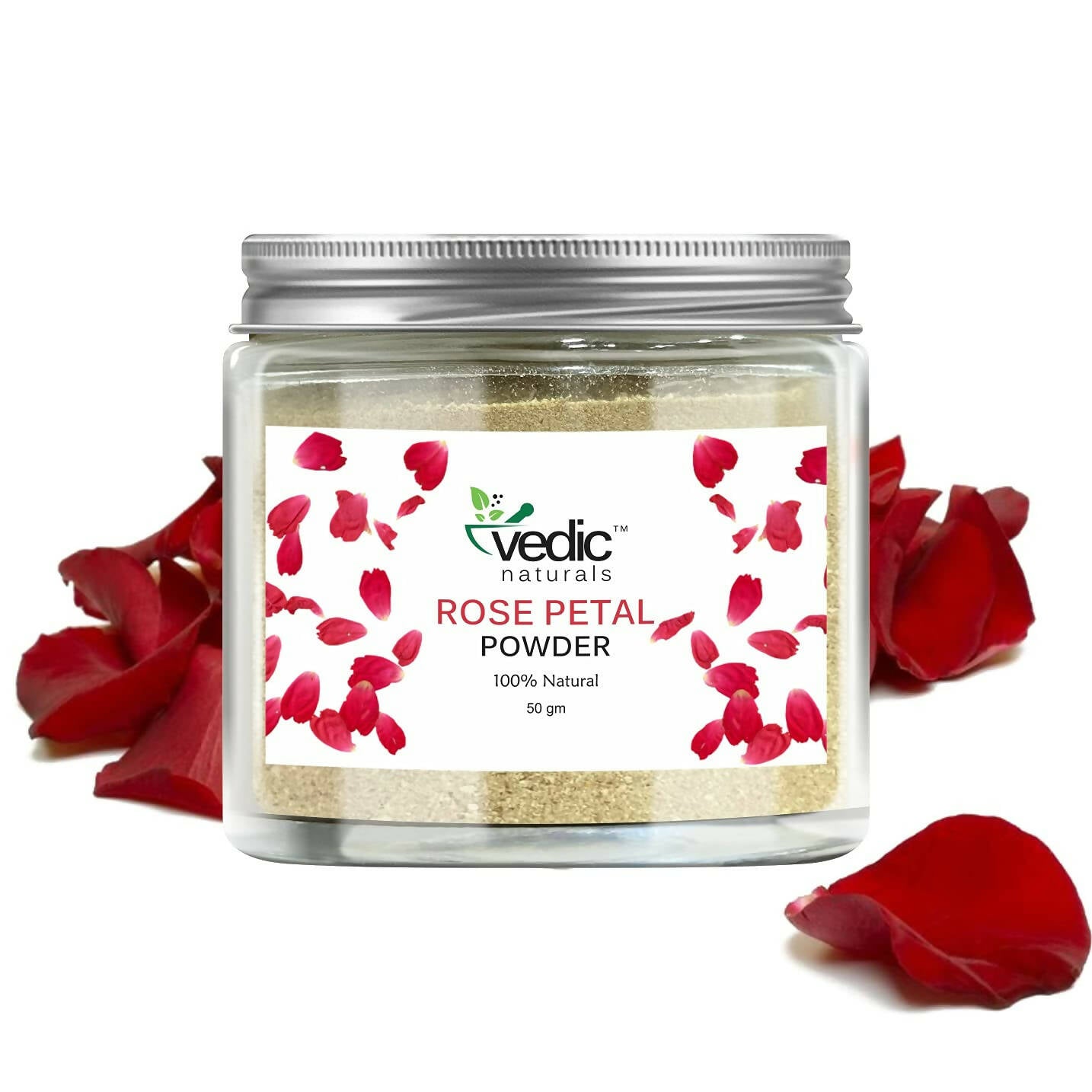 Vedic Naturals Rose Petal Powder Face Pack | Grocsy