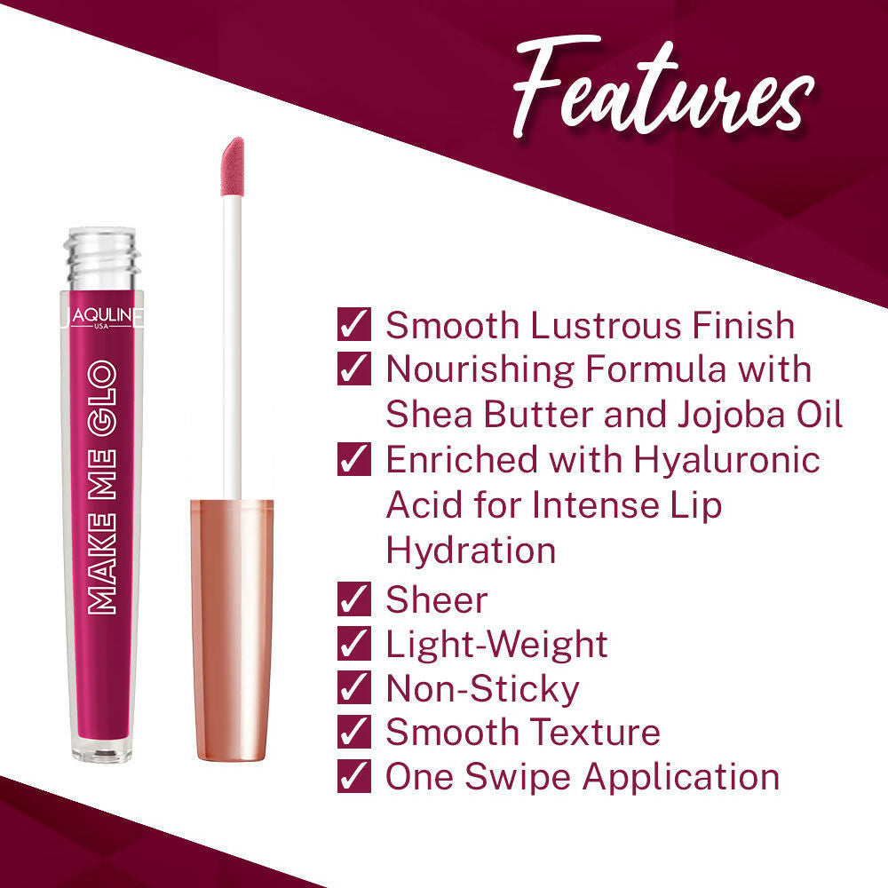 Jaquline USA Make Me Glo Lip Gloss - Kiss Dew | Grocsy