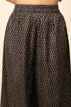 FIORRA Women's Black Lurex Cotton Straight Kurta Pant With Dupatta | Grocsy