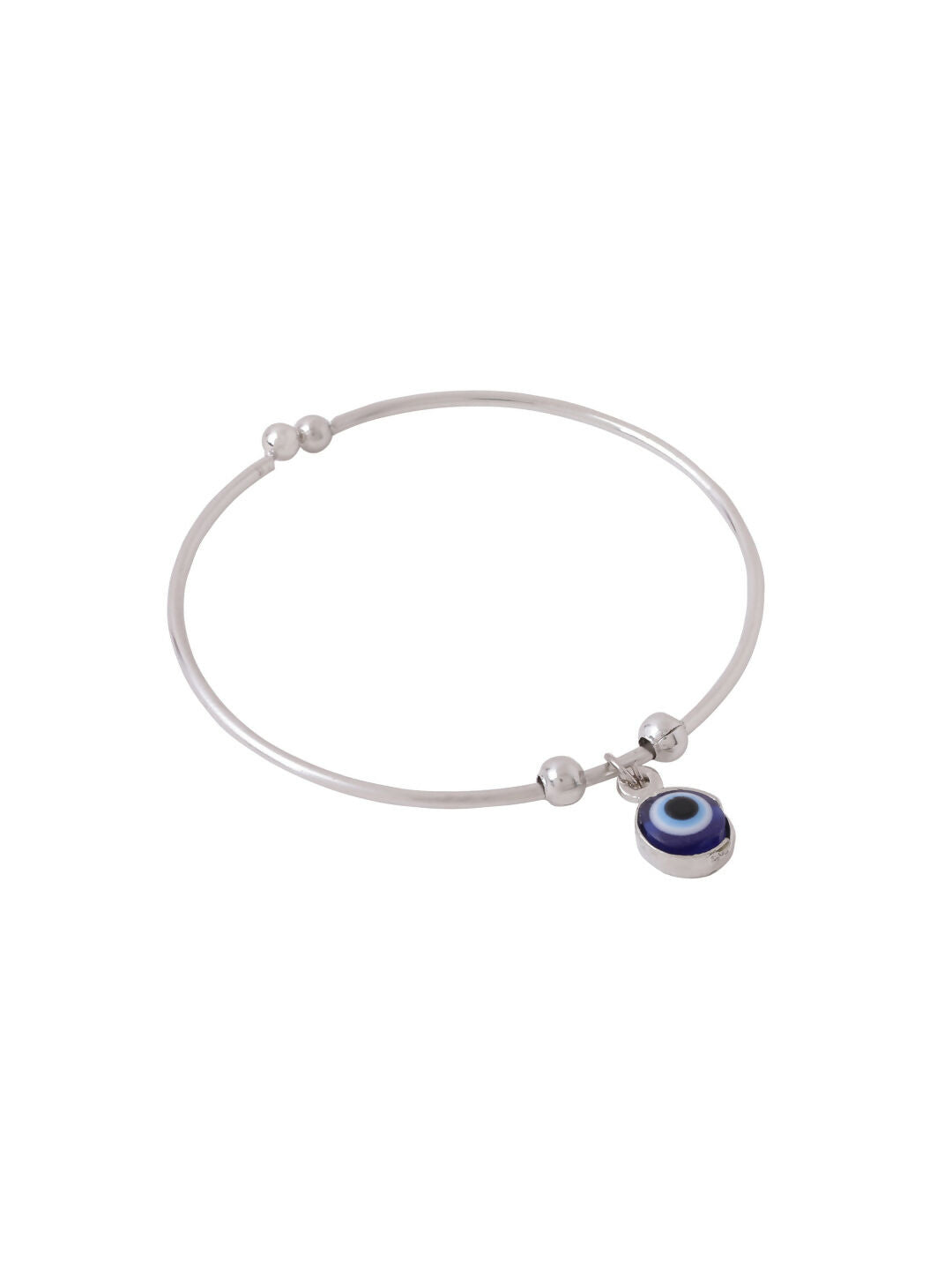 NVR Women Silver Evil Eye Adjustable Bracelet | Grocsy