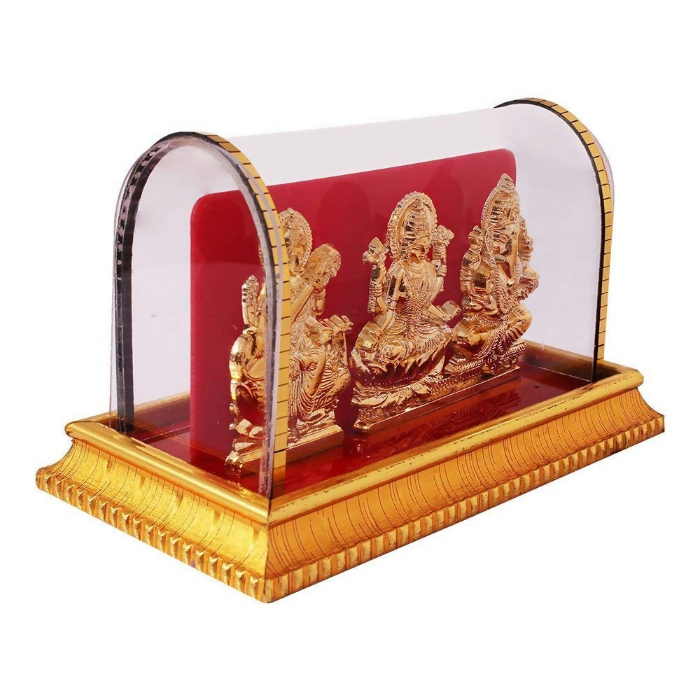 International Gift Metal Lord Ganesh and Maa Lakshmi, Sarswati Idol | Grocsy