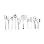 Stainless Steel Cooking and Serving Spoon - Set of 10 | Grocsy