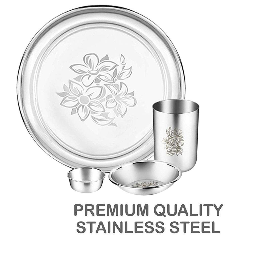 Stainless Steel Glory Dinner Set, 16-Pieces | Grocsy