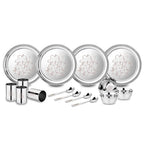 Stainless Steel Glory Dinner Set, 16-Pieces | Grocsy