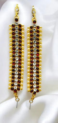 Elite Trading Stone Ear Chain Traditional South Indian Hair & Ear Accessory Classical Dance Jewelry | Grocsy