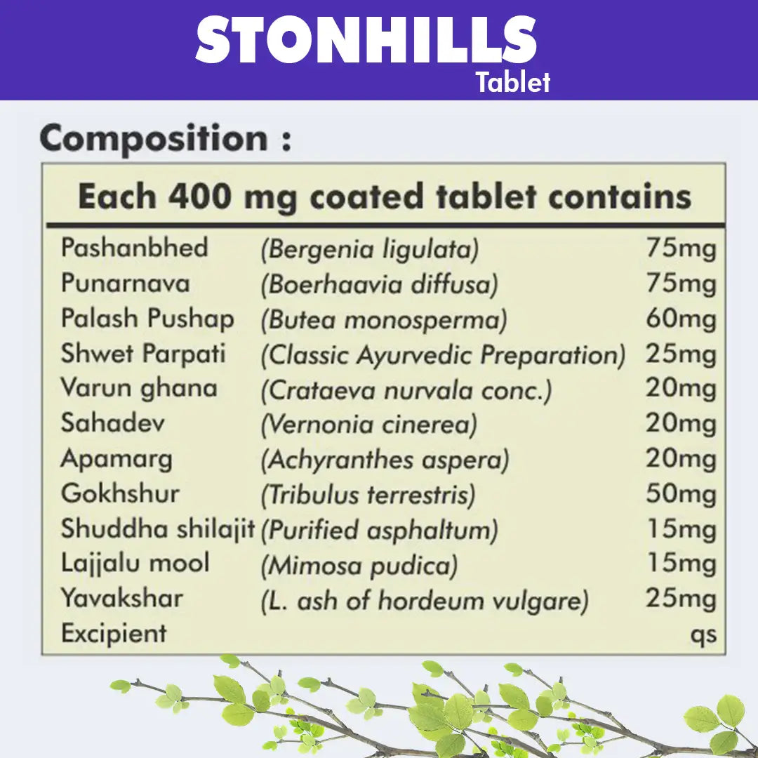 Herbal Hills Ayurveda Stonhills Tablets | Grocsy