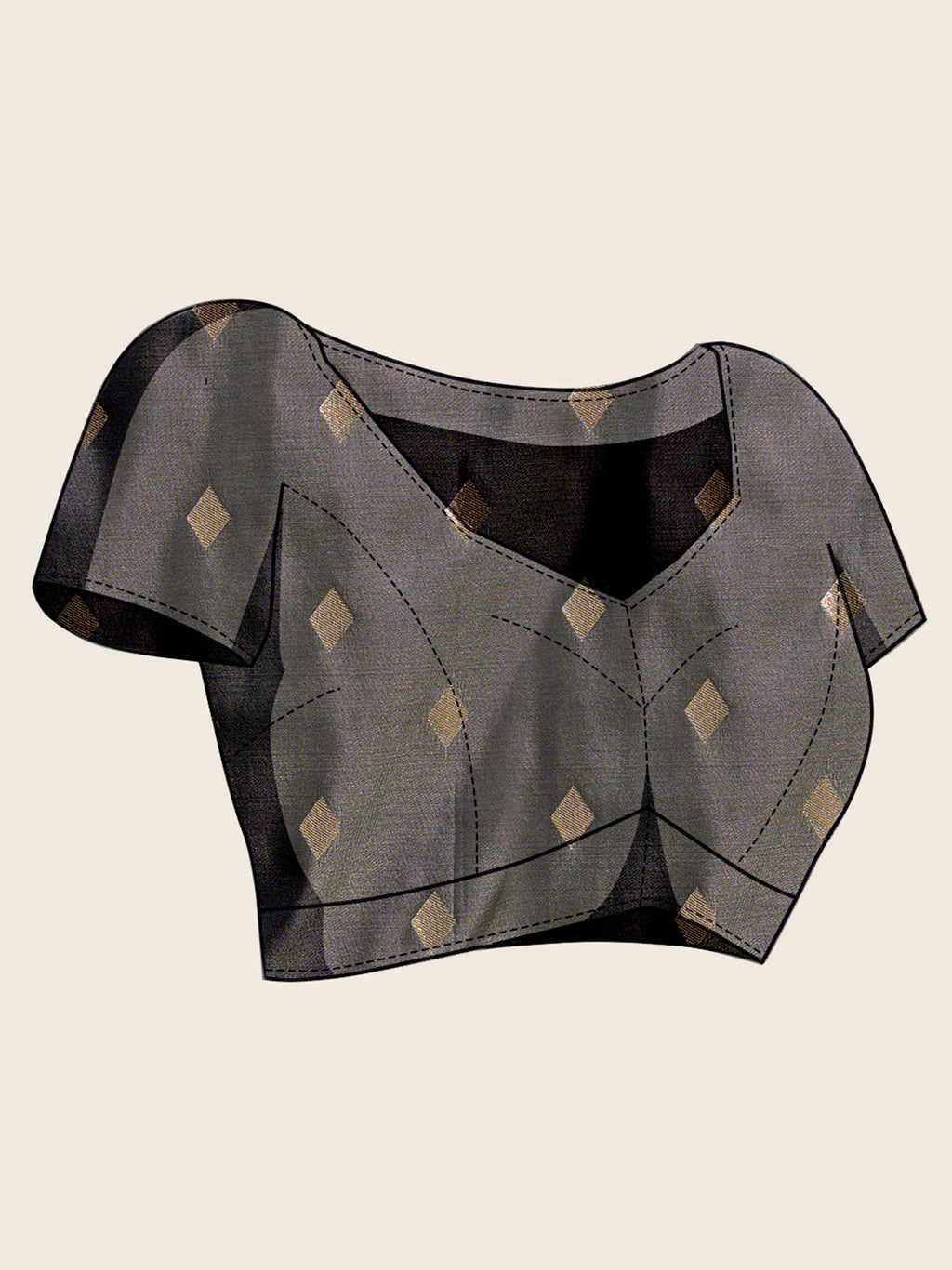 Vedant Vastram Soft Litchi Silk Banarasi Silk Jacquard Saree - Black | Grocsy