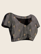 Vedant Vastram Soft Litchi Silk Banarasi Silk Jacquard Saree - Black | Grocsy