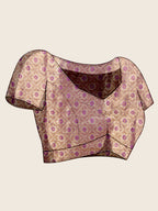 Vedant Vastram Soft Litchi Silk Kanjeevaram Silk Jacquard Saree - Lavender | Grocsy