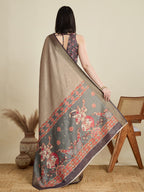 Vedant Vastram Cotton Silk Fancy Jacquard Bollywood Saree - Beige | Grocsy