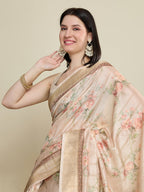 Vedant Vastram Cotton Silk Fancy Jacquard Bollywood Saree - Cream | Grocsy