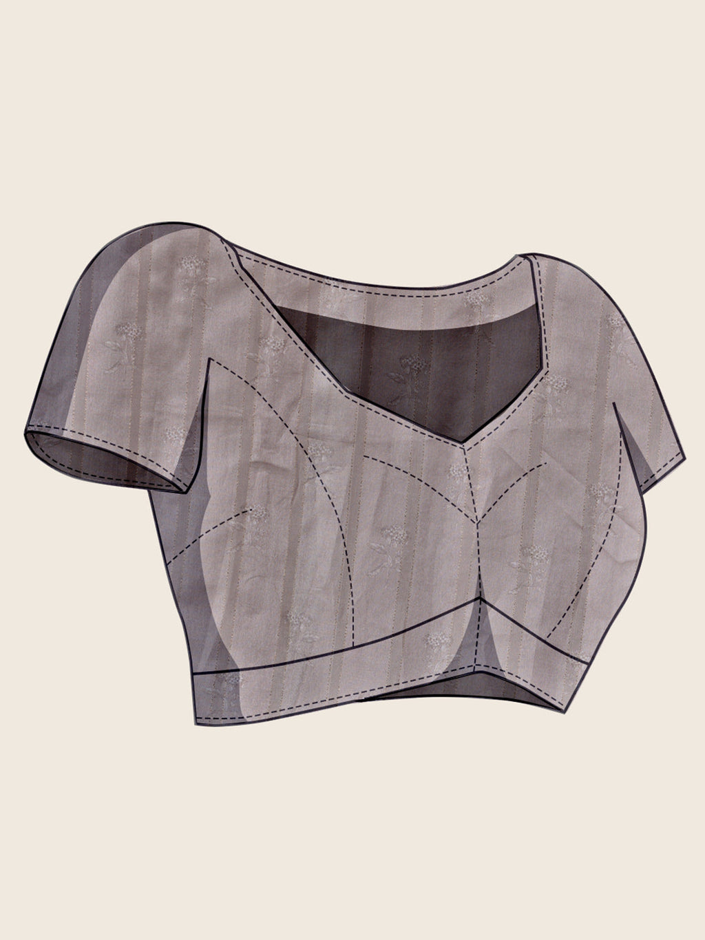 Vedant Vastram Cotton Silk Fancy Jacquard Bollywood Saree - Grey | Grocsy