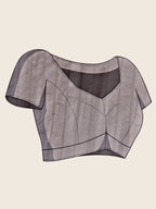 Vedant Vastram Cotton Silk Fancy Jacquard Bollywood Saree - Grey | Grocsy