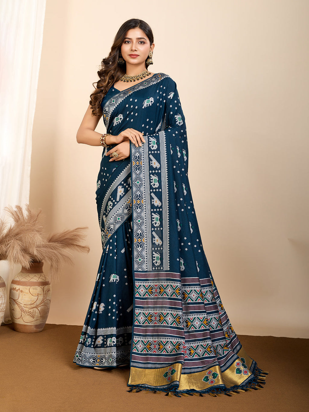 Vedant Vastram Maslin Dola Silk Kanjeevaram Silk Saree - Morpich | Grocsy
