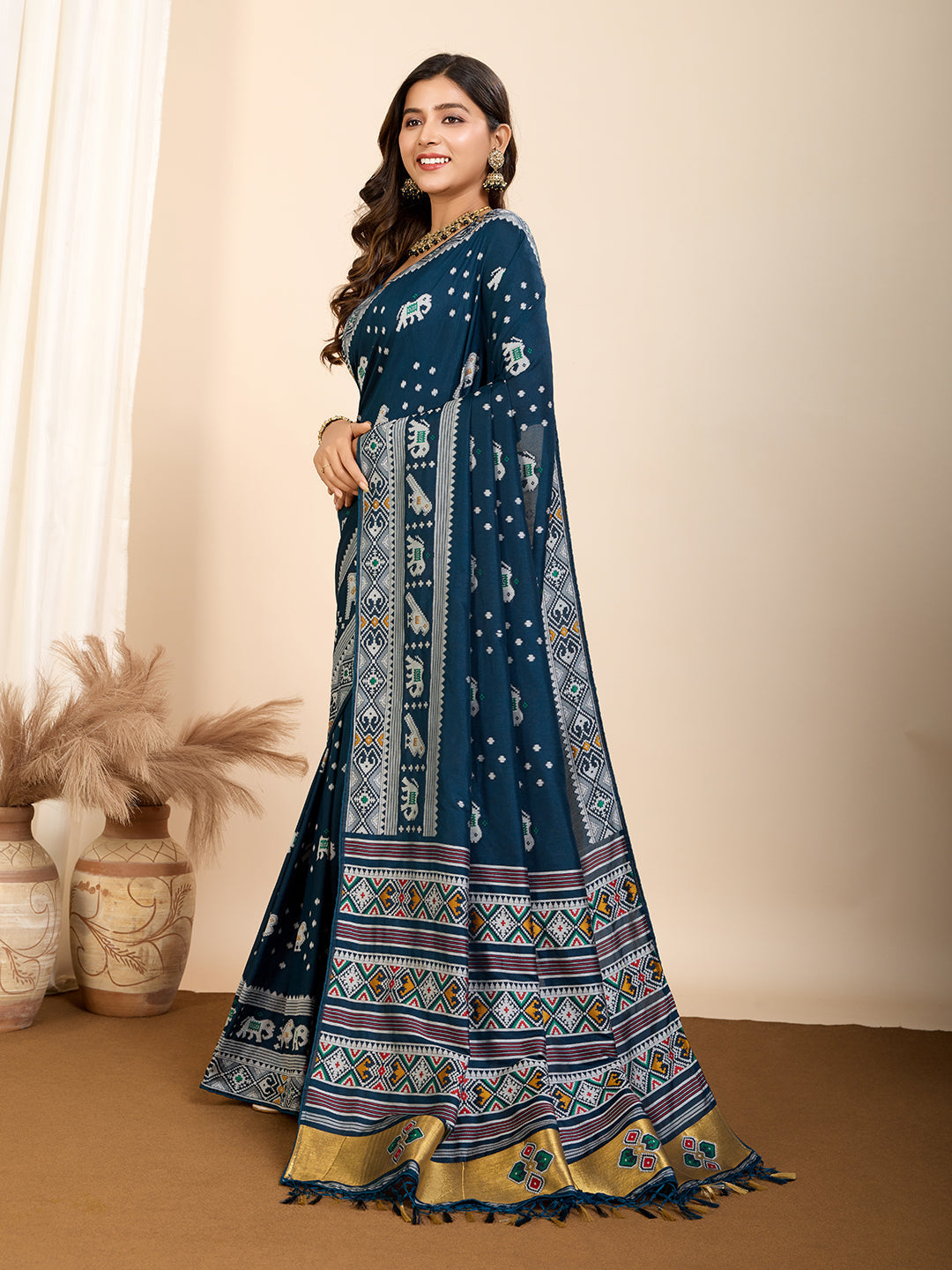 Vedant Vastram Maslin Dola Silk Kanjeevaram Silk Saree - Morpich | Grocsy