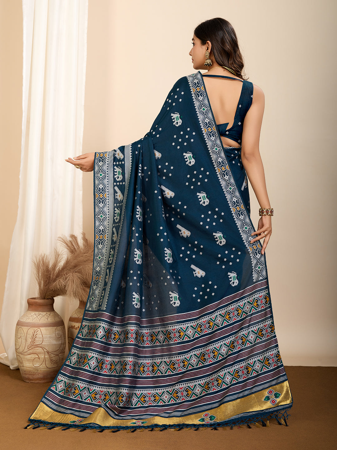 Vedant Vastram Maslin Dola Silk Kanjeevaram Silk Saree - Morpich | Grocsy