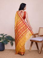 Vedant Vastram Cotton Silk Jacquard Fancy Saree - Mustard | Grocsy