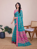 Vedant Vastram Cotton Silk Jacquard Fancy Saree - Seagreen | Grocsy