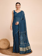 Vedant Vastram Semi Cotton Bandhani Printed Saree - Morpich | Grocsy