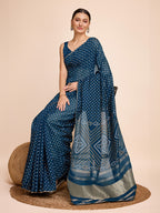Vedant Vastram Semi Cotton Bandhani Printed Saree - Morpich | Grocsy