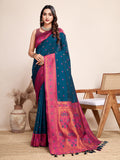 Vedant Vastram Soft Litchi Silk Kanjeevaram Silk Saree - Morpich | Grocsy