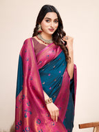 Vedant Vastram Soft Litchi Silk Kanjeevaram Silk Saree - Morpich | Grocsy