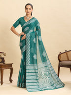 Vedant Vastram Art Silk Fancy Jacquard Saree - Green | Grocsy