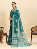 Vedant Vastram Art Silk Fancy Jacquard Saree - Green | Grocsy