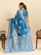 Vedant Vastram Art Silk Fancy Jacquard Saree - Rama | Grocsy