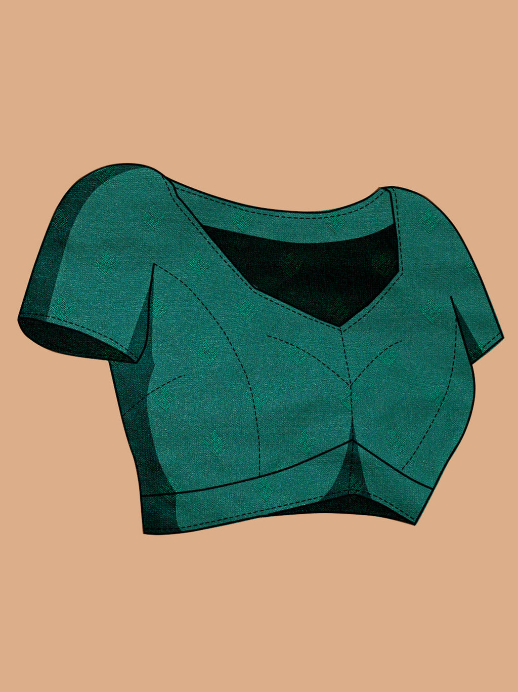 Vedant Vastram Soft Litchi Silk Banarasi Silk Jacquard Saree - Green | Grocsy