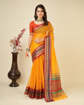 Vedant Vastram Cotton Silk Silk Jacquard Fancy Saree - Mustard | Grocsy