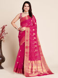 Vedant Vastram Cotton Silk Silk Jacquard Fancy Saree - Pink | Grocsy