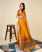 Vedant Vastram Cotton Silk Silk Jacquard Fancy Saree - Mustard | Grocsy