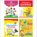 Self Enhancement Student Workbooks Grade 1| Set of 4| Computer,Grammar,World of Knowledge,Value Education| Ages 6-7 Year | Grocsy