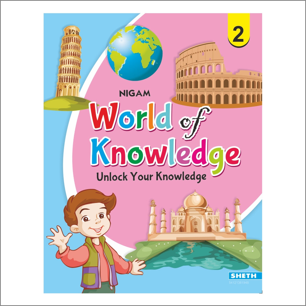 Self Enhancement Student Workbooks Grade 2| Set of 4|Computer|Grammar|World of Knowledge-Value Education| Ages 7-8 Year | Grocsy
