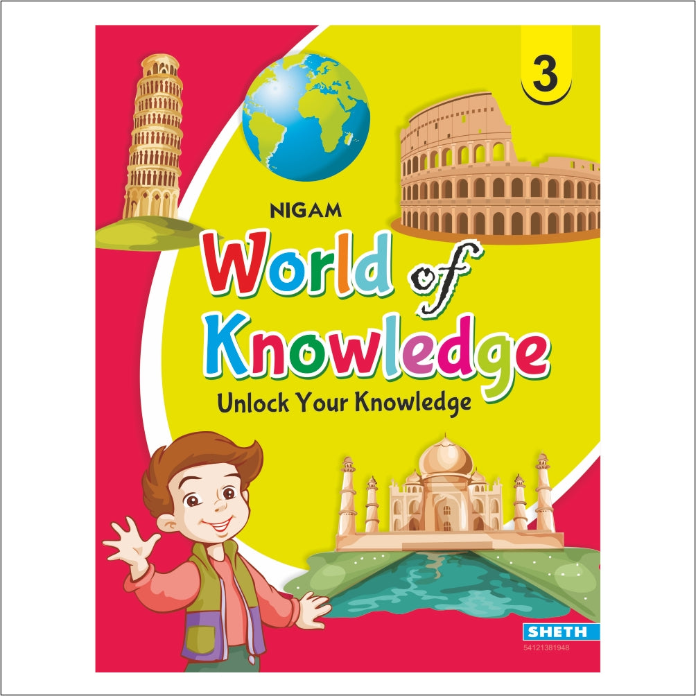 Self Enhancement Student Workbooks Grade 3| Set of 4| Computer-Grammar-World of Knowledge-Value Education| Ages 8-9 Year | Grocsy