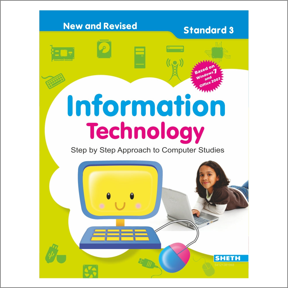 Self Enhancement Student Workbooks Grade 3| Set of 4| Computer-Grammar-World of Knowledge-Value Education| Ages 8-9 Year | Grocsy