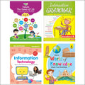 Self Enhancement Student Workbooks Grade 4| Set of 4|Computer-Grammar-World of Knowledge-Value Education| Ages 9-10 Year | Grocsy