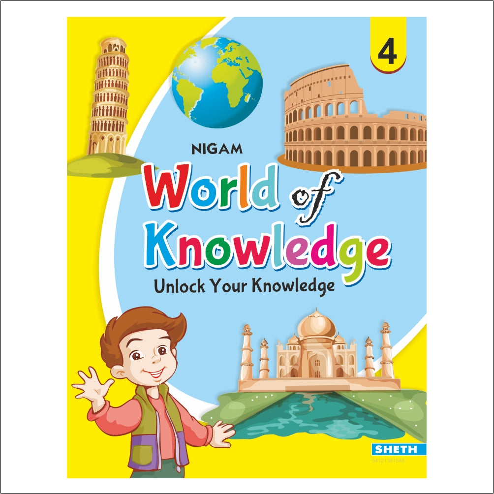 Self Enhancement Student Workbooks Grade 4| Set of 4|Computer-Grammar-World of Knowledge-Value Education| Ages 9-10 Year | Grocsy
