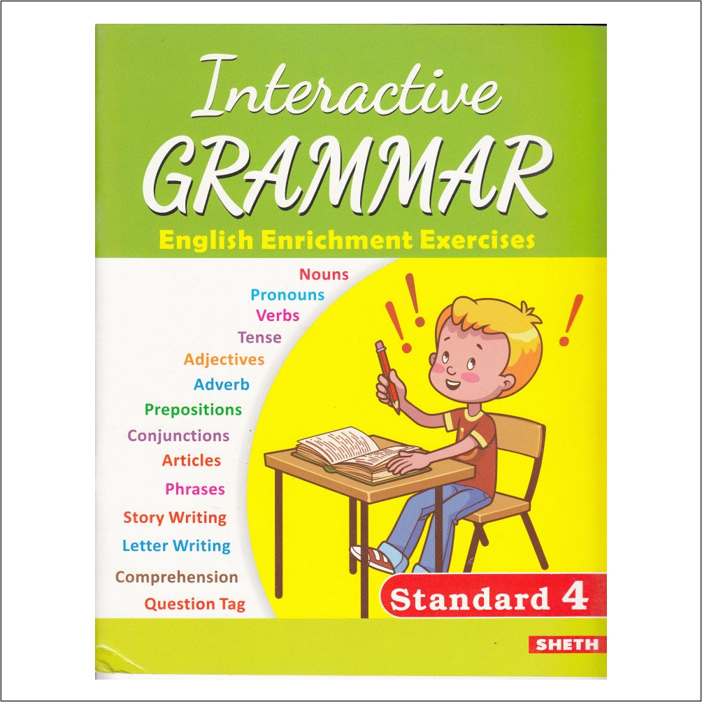 Self Enhancement Student Workbooks Grade 4| Set of 4|Computer-Grammar-World of Knowledge-Value Education| Ages 9-10 Year | Grocsy
