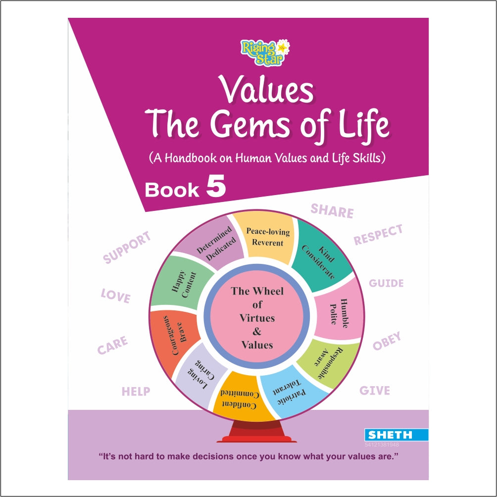 Self Enhancement Student Workbooks Grade 5| Set of 4|Computer-Grammar-World of Knowledge-Value Education|Ages 10-11 Year | Grocsy