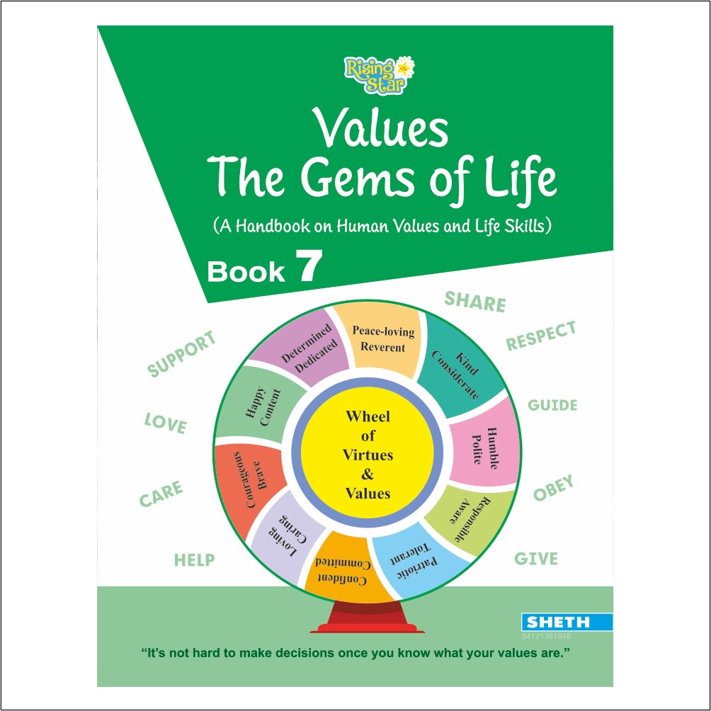 Self Enhancement Student Workbooks Grade 7| Set of 4|Computer-Grammar-World of Knowledge-Value Education|Ages 12-13 Year | Grocsy