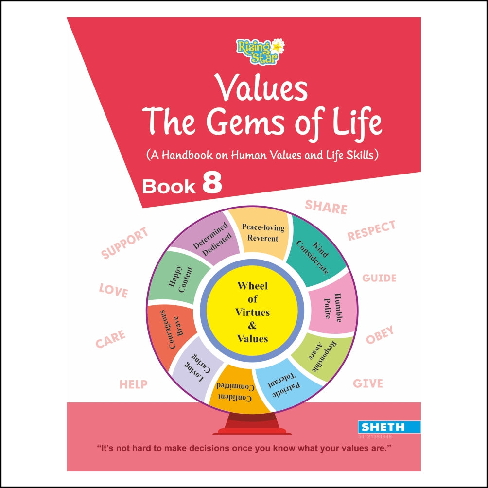 Self Enhancement Student Workbooks Grade 8| Set of 4|Computer-Grammar-World of Knowledge-Value Education|Ages 13-14 Year | Grocsy