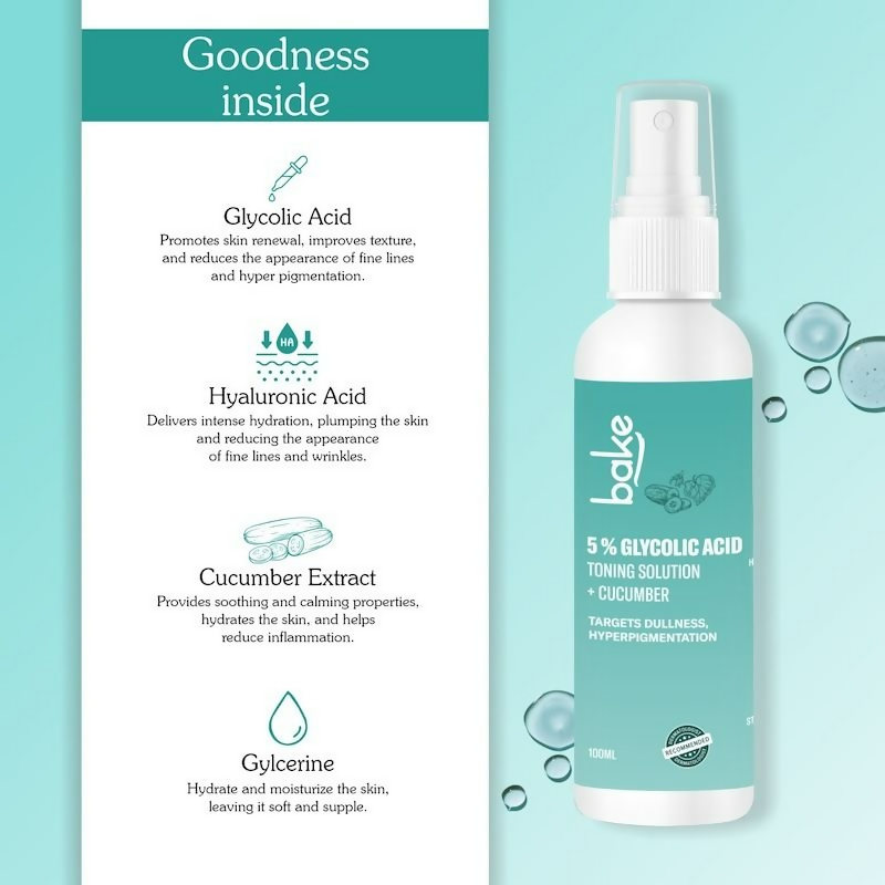 Bake 5% Glycolic Acid Toning Solution | Grocsy